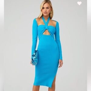 Fashion Pass: RHEA BODYCON HALTER MIDI DRESS